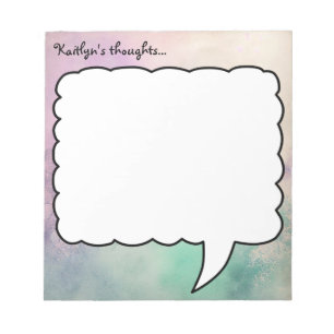 Thought bubble brainstorming Dry Erase Board Notepad