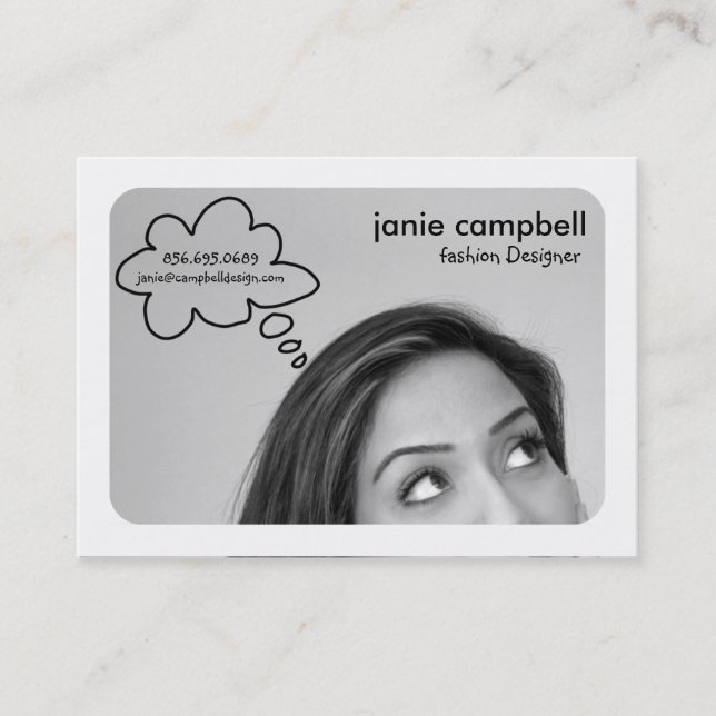 Thought Bubble Chubby Business Cards (Front)