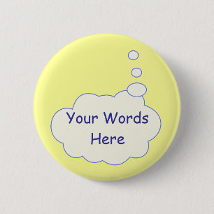 Thought Bubble Template 2 Inch Round Button