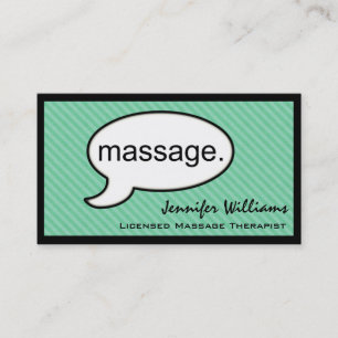 Thought Cloud Massage Therapist Business Card