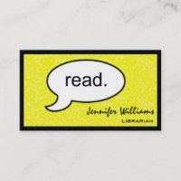 Thought Cloud Read Librarian Business Card