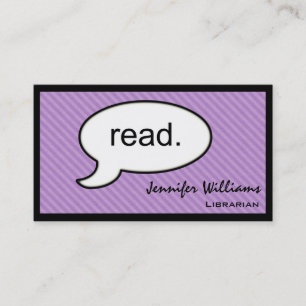 Thought Cloud Read Librarian Business Card