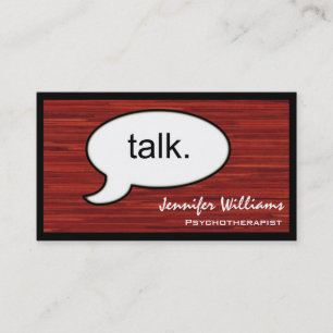 Thought Cloud Talk Psychotherapist Business Card