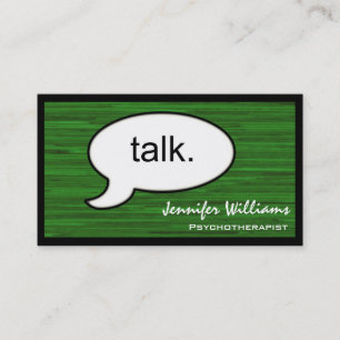 Thought Cloud Talk Psychotherapist Business Card