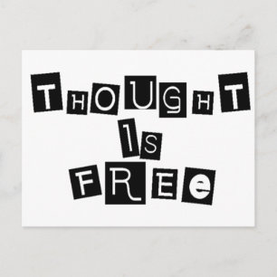 Thought is free postcard