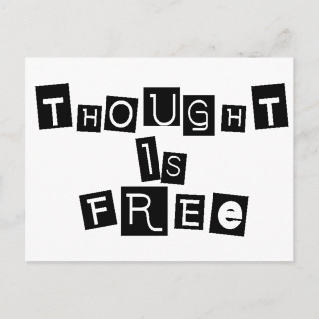 Thought is free postcard (Front)