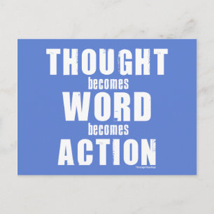 Thought Word Action Postcard