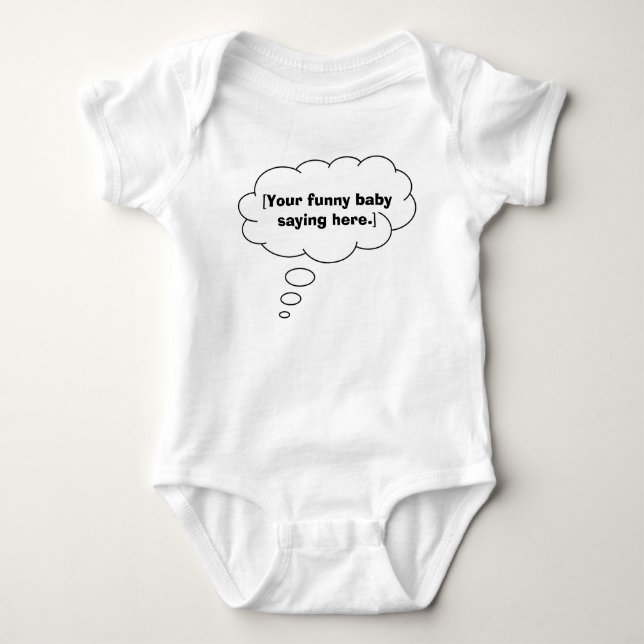 thoughtbubble01whiteondark01 baby bodysuit (Front)