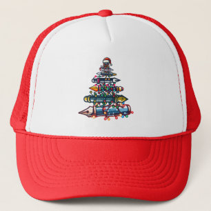 Thoughtful Christmas Teacher Gift, Pen Xmas Tree Trucker Hat