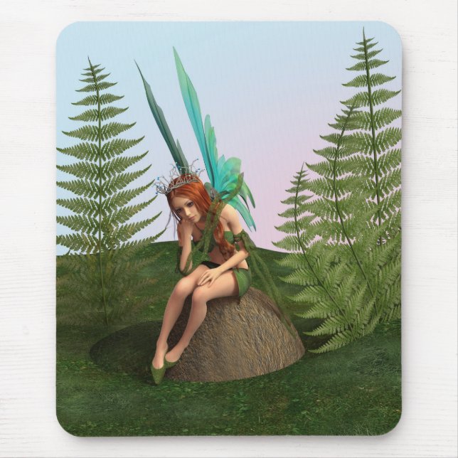 Thoughtful Fairy Mouse Pad (Front)