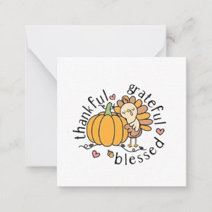 Thoughtful Grateful Blessed Thanksgiving Funny  Card