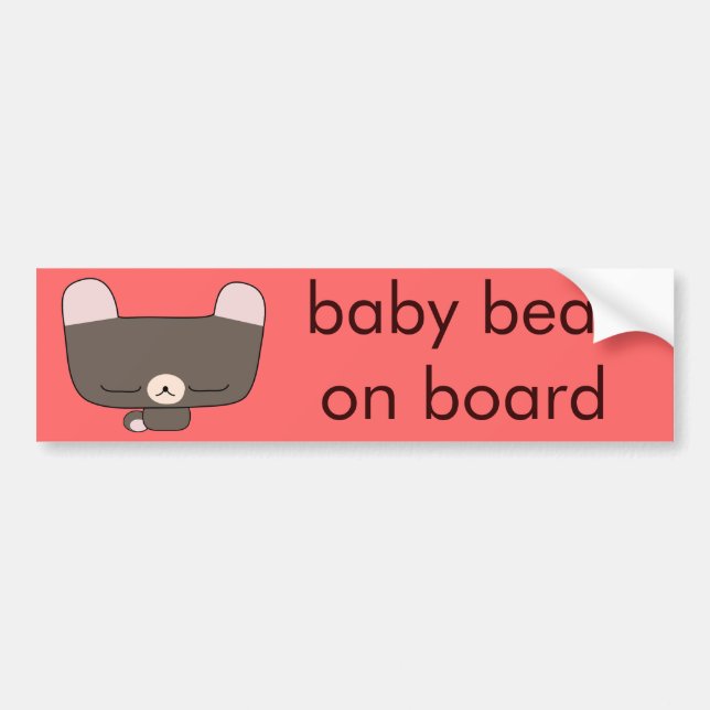 thoughtful teddy bear bumper sticker (Front)