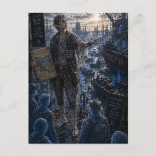 Thoughtfulness / Tour Guide / Sunken Barges Postcard (Front)