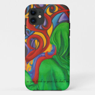 Thoughts create -original art  iPhone 11 case