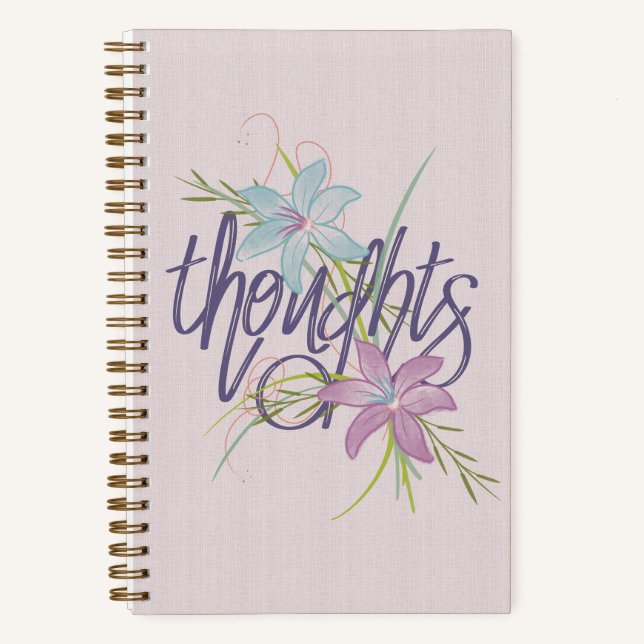Thoughts & Florals Notebook (Front)