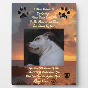 Thoughts of A Loved Pet Plaque