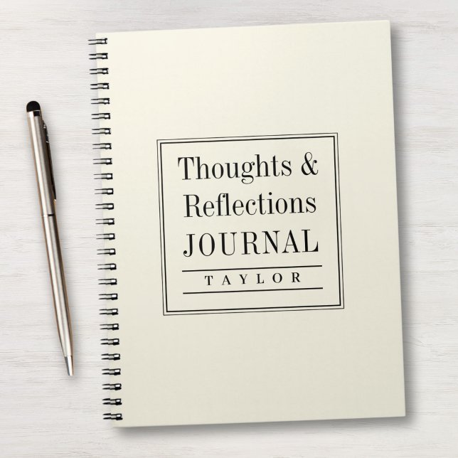 Thoughts & Reflections | Personalized Ivory Notebook (Creator Uploaded)