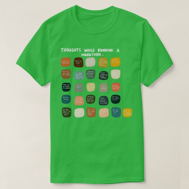 Thoughts while running a marathon T-Shirt (Design Front)