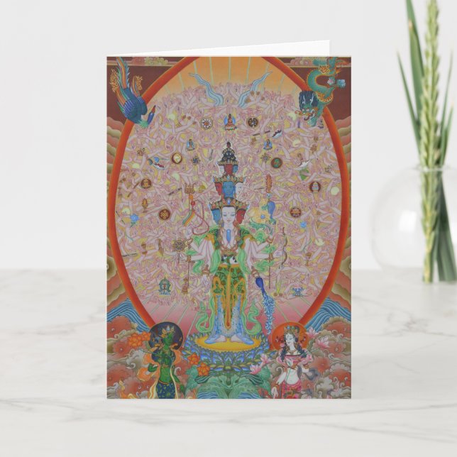 Thousand-Armed Avalokiteshvara Greeting Card (Front)