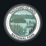 Thousand Islands National Park Canada Badge Magnet<br><div class="desc">Thousand Islands National Park vector art design. The Park is located on the 1000 Islands Parkway in the Thousand Islands Region of the Saint Lawrence River.</div>
