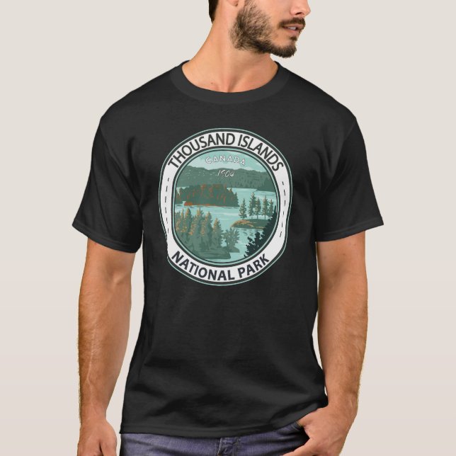 Thousand Islands National Park Canada Badge T-Shirt (Front)
