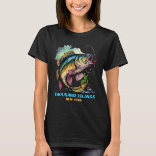 Thousand Islands New York Fishing Trip Fisher Gear T-Shirt
