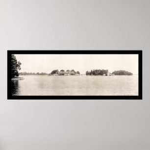 Thousand Islands NY Photo 1909 Poster