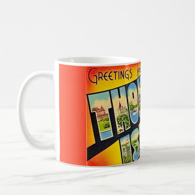 Thousand Islands NY Retro Postcard Mug (Left)