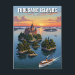 Thousand Islands Ontario Canada Postcard<br><div class="desc">The Thousand Islands region spans the St. Lawrence River along the border of Ontario, Canada and New York, USA, with over 1, 800 islands scattered across sparkling blue waters. On the Canadian side, the heart of the area lies near Gananoque, Rockport, and Kingston, where granite outcrops, pine forests, and historic...</div>