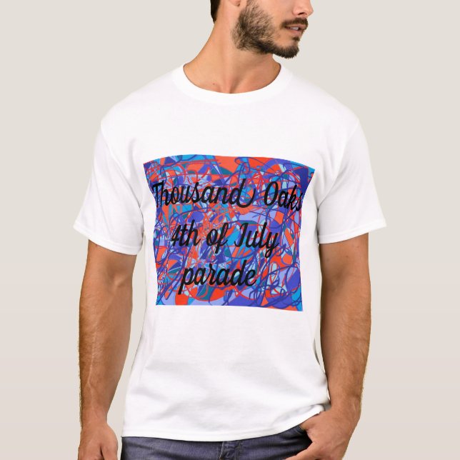 Thousand Oaks 4th of July parade San Jose abstract T-Shirt (Front)