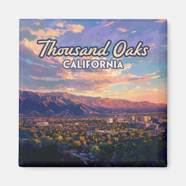 Thousand Oaks California Los Angeles Ventura Magnet (Front)