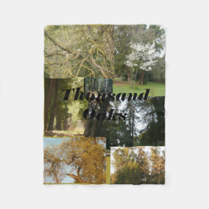 Thousand Oaks scenic with oaks and evergreens Fleece Blanket