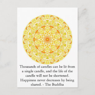 Thousands of candles can be lit from a single..... postcard