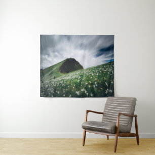 Thousands of narcissus on Golica, Slovenia Tapestry