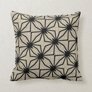 THP - 056 - Black and Beige - Throw Pillow