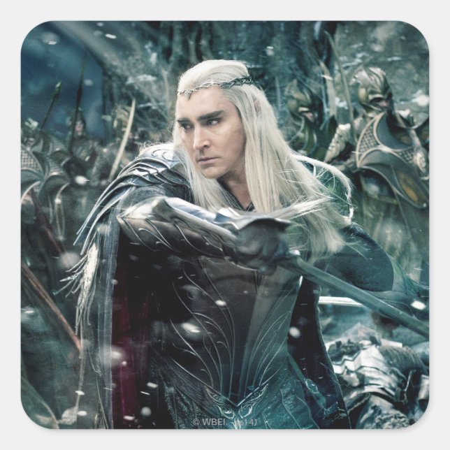 Thranduil In Battle Square Sticker (Front)