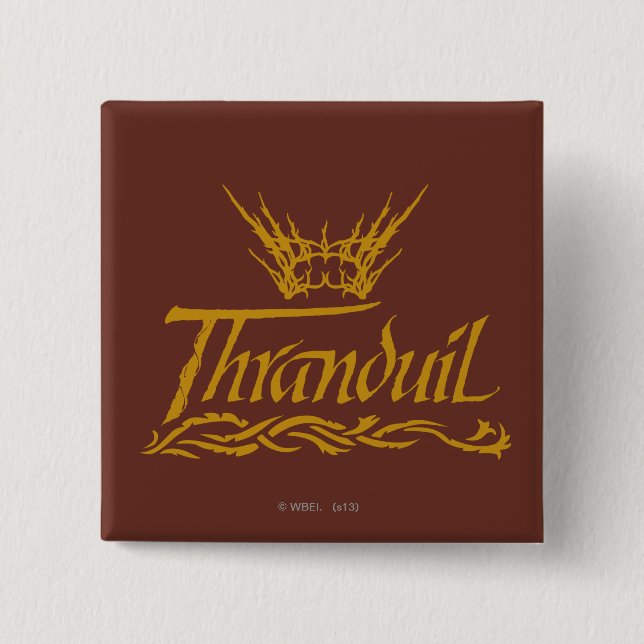 Thranduil Name 2 Inch Square Button (Front)