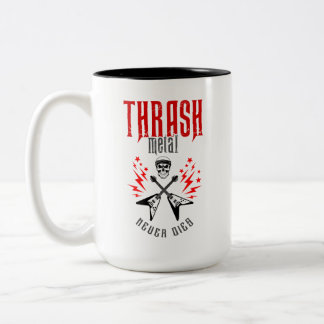 Thrash Metal Never Dies Two-Tone Coffee Mug
