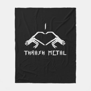Thrash Skeleton Hands Heart Classic Fleece Blanket