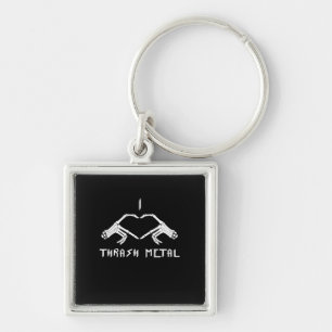 Thrash Skeleton Hands Heart Classic Keychain