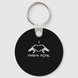 Thrash Skeleton Hands Heart Classic Keychain