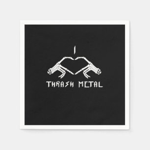 Thrash Skeleton Hands Heart Classic Napkin