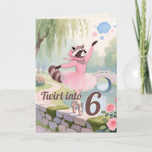 Thread-Painted Art   Hijabi Ballerina Age Birthday Card