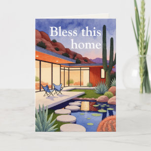  Thread-Painted Art   Sunset MCM Classic New Home Card