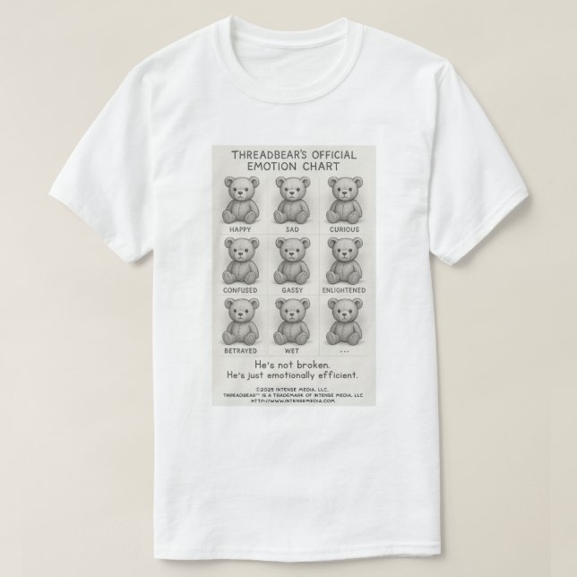 Threadbear™️ Official Emotion Chart T-Shirt (Design Front)