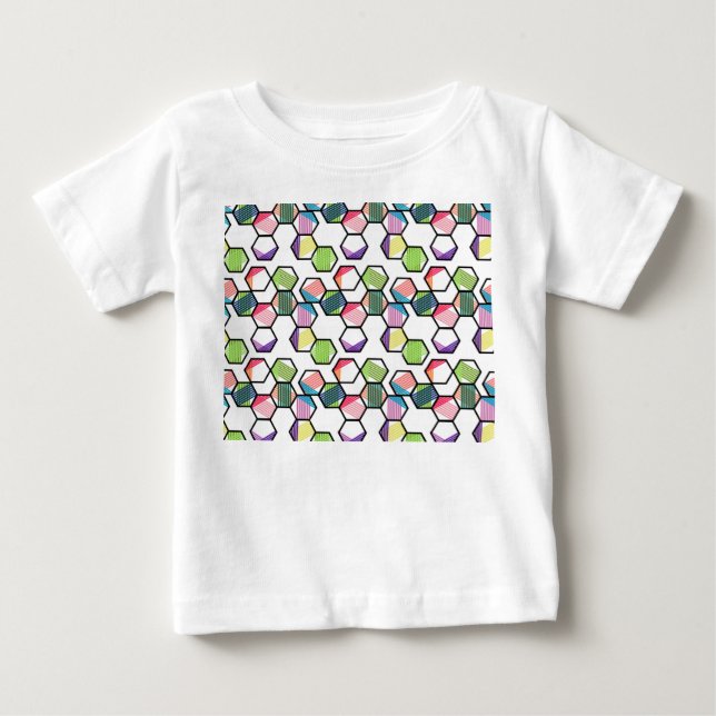 Threaded Hexagons Baby T-Shirt (Front)