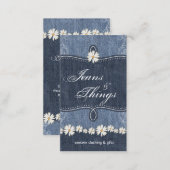 Threads Denim n Daisies Business Card Shabby Chic (Front/Back)