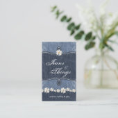 Threads Denim n Daisies Business Card Shabby Chic (Standing Front)