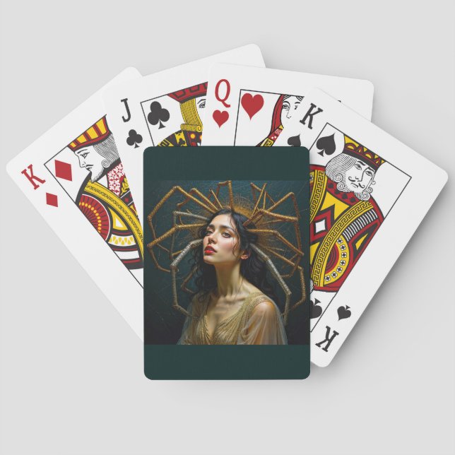 Threads of Transgression  Arachne's Transformation Playing Cards (Back)