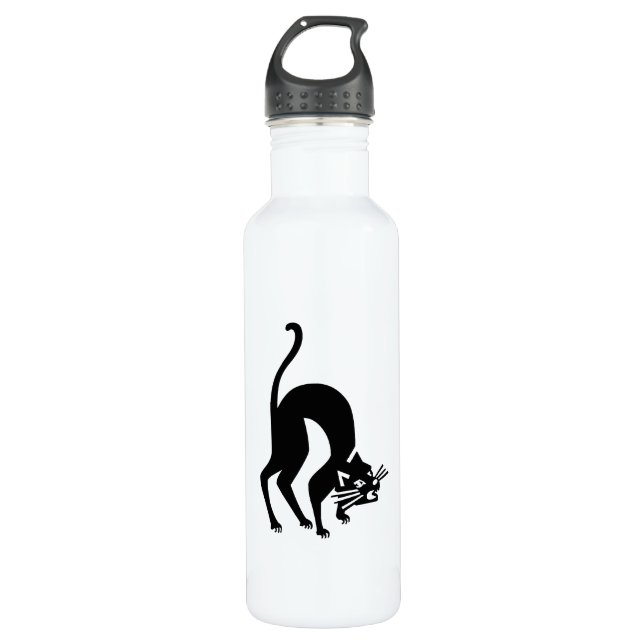 Threatening cat 710 ml water bottle (Front)